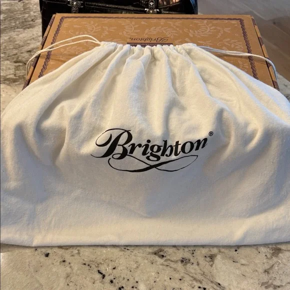 Authentic Brighton Ana Rosa Black Crocodile-Embossed Shoulder Bag - Picture 9 of 16